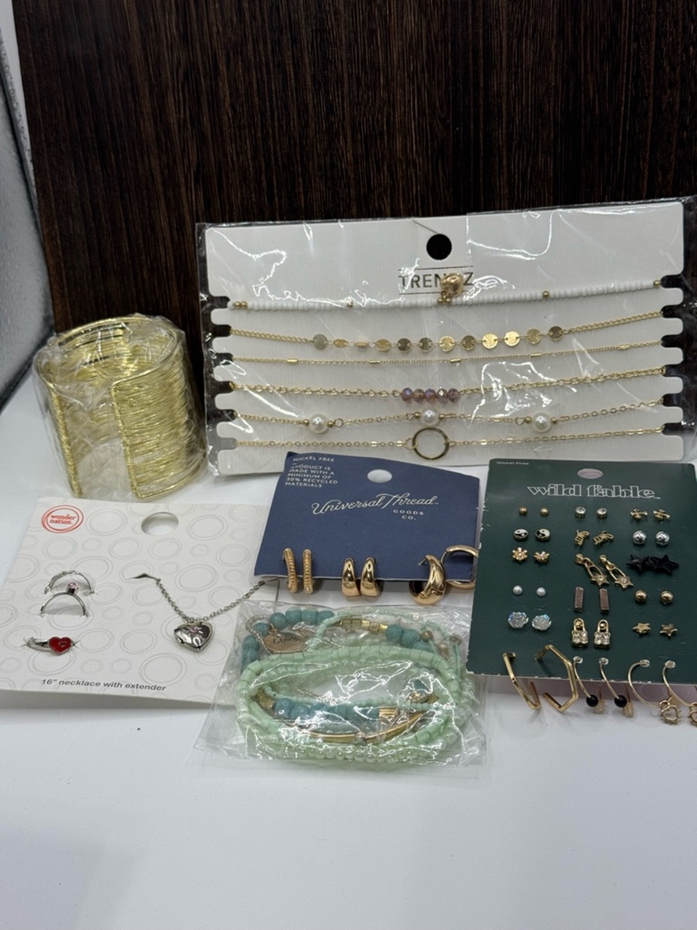 Bundle Packaged Jewelry Necklaces Earrings Bracelets & Rings. All New in Card.
